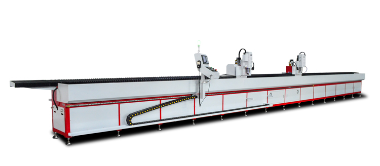 12-meter-long CNC double-head round tube drilling machine